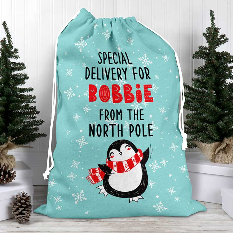 Delivery From The North Pole Personalised Santa Sack